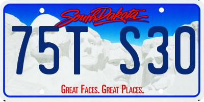 SD license plate 75TS30