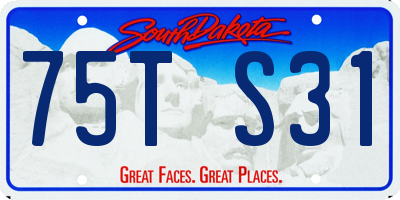 SD license plate 75TS31