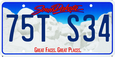 SD license plate 75TS34