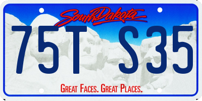 SD license plate 75TS35