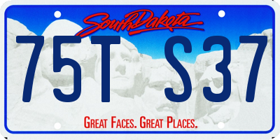 SD license plate 75TS37
