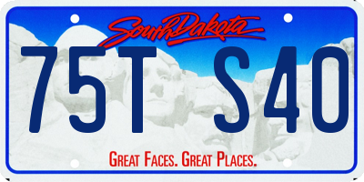 SD license plate 75TS40