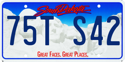 SD license plate 75TS42
