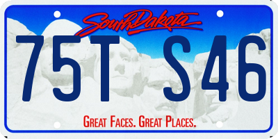 SD license plate 75TS46