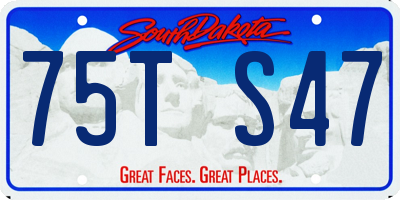 SD license plate 75TS47