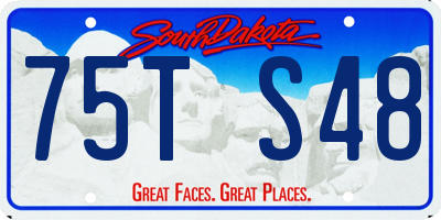 SD license plate 75TS48
