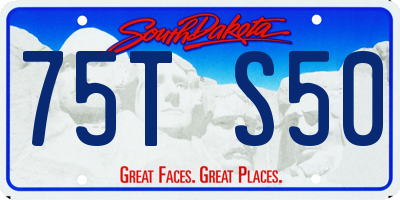 SD license plate 75TS50