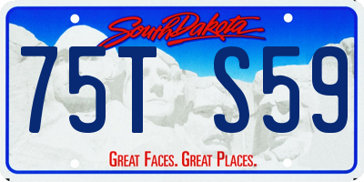 SD license plate 75TS59