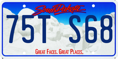SD license plate 75TS68
