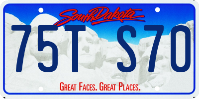 SD license plate 75TS70