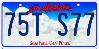 SD license plate 75TS77