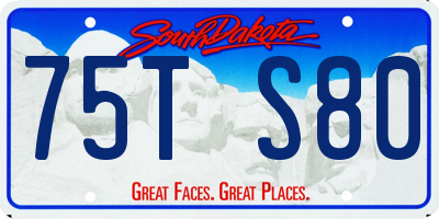 SD license plate 75TS80