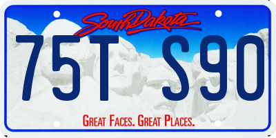SD license plate 75TS90