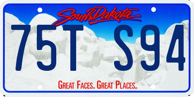 SD license plate 75TS94