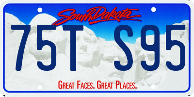 SD license plate 75TS95