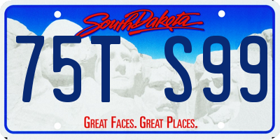 SD license plate 75TS99