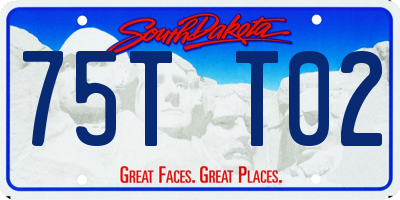 SD license plate 75TT02