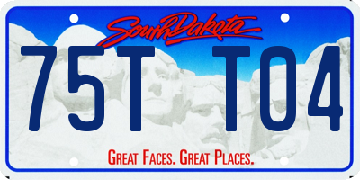 SD license plate 75TT04