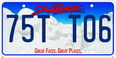 SD license plate 75TT06