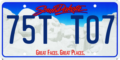 SD license plate 75TT07