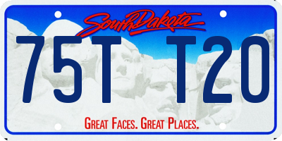 SD license plate 75TT20