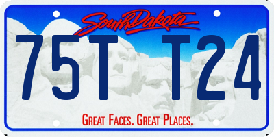 SD license plate 75TT24