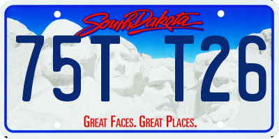 SD license plate 75TT26
