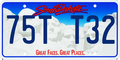 SD license plate 75TT32