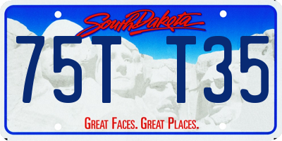 SD license plate 75TT35