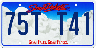 SD license plate 75TT41