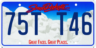 SD license plate 75TT46