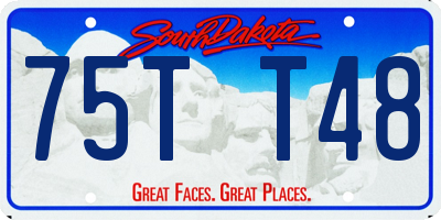 SD license plate 75TT48