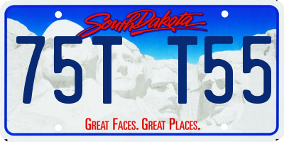 SD license plate 75TT55
