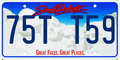 SD license plate 75TT59