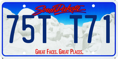 SD license plate 75TT71