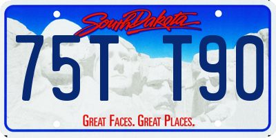 SD license plate 75TT90
