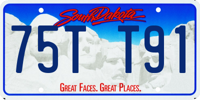 SD license plate 75TT91