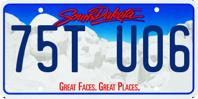 SD license plate 75TU06
