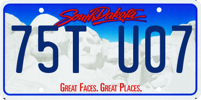 SD license plate 75TU07