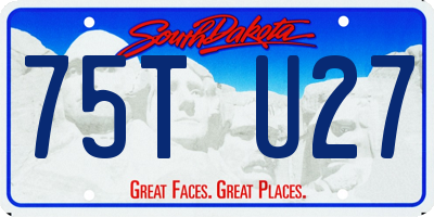 SD license plate 75TU27