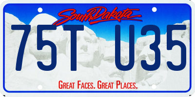 SD license plate 75TU35
