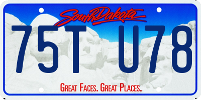SD license plate 75TU78