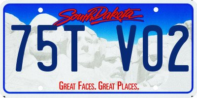 SD license plate 75TV02