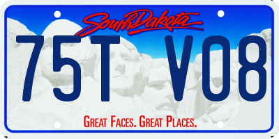 SD license plate 75TV08