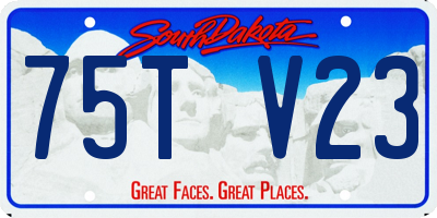 SD license plate 75TV23