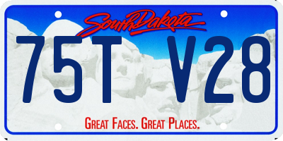 SD license plate 75TV28