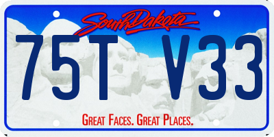 SD license plate 75TV33