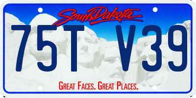 SD license plate 75TV39