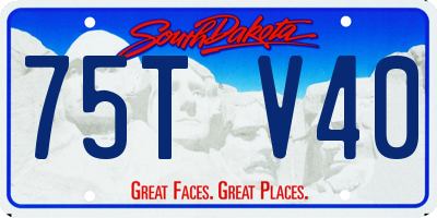 SD license plate 75TV40