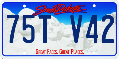 SD license plate 75TV42